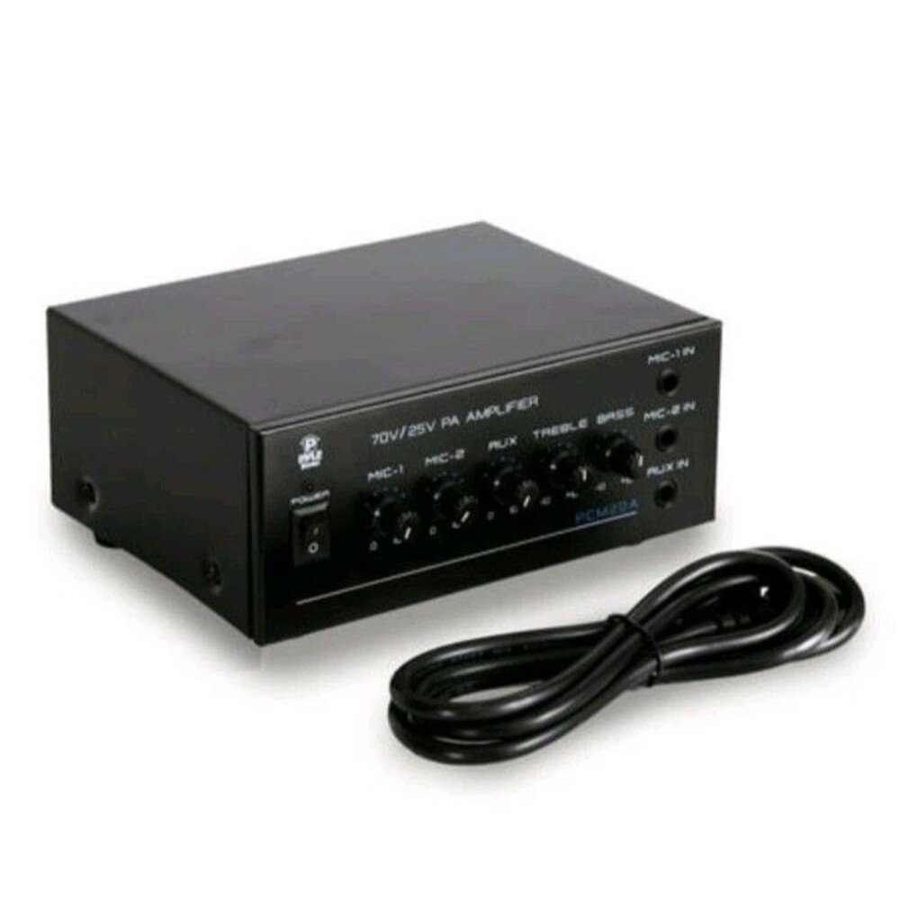 Pyle Home PCM20A 40-Watt Power Amplifier w/25 and 70 Volt Output